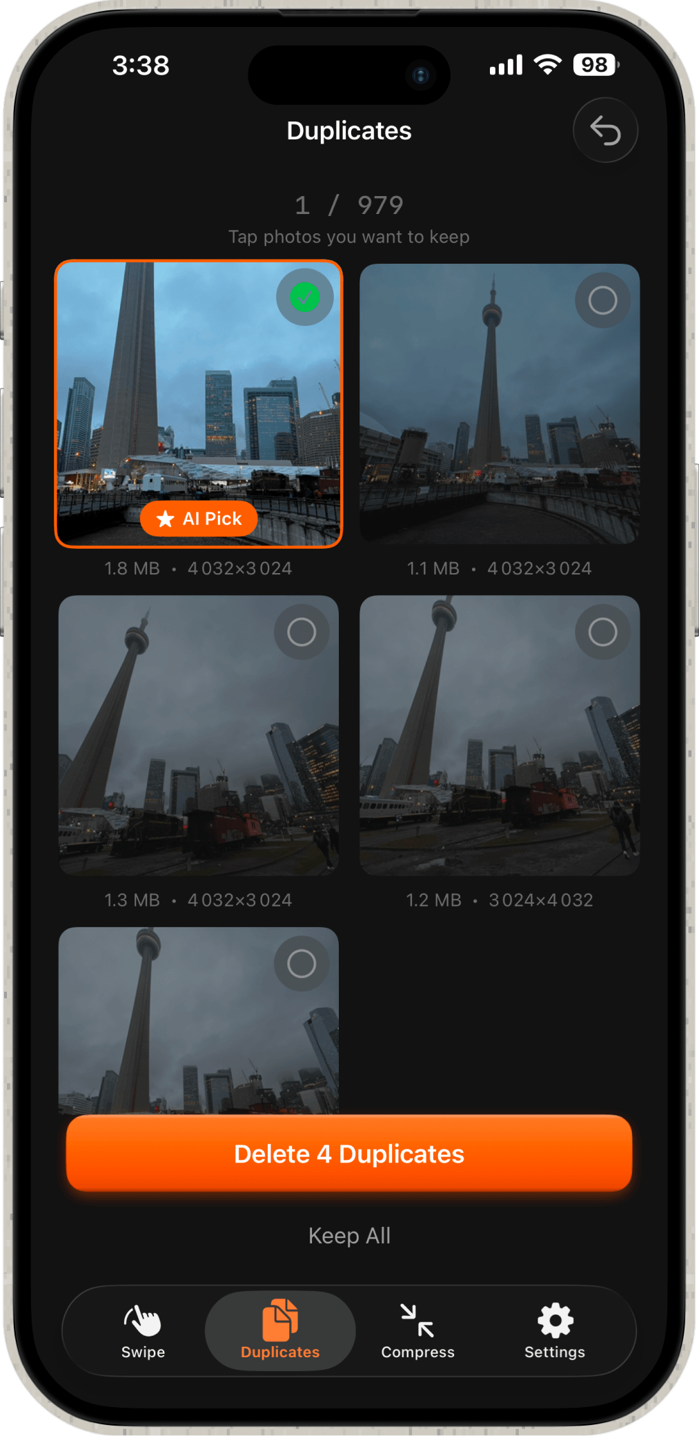 Cura app screen