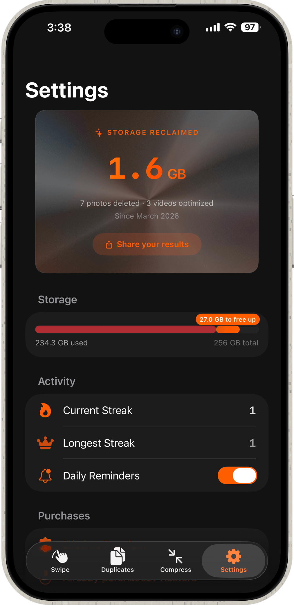 Cura app screen