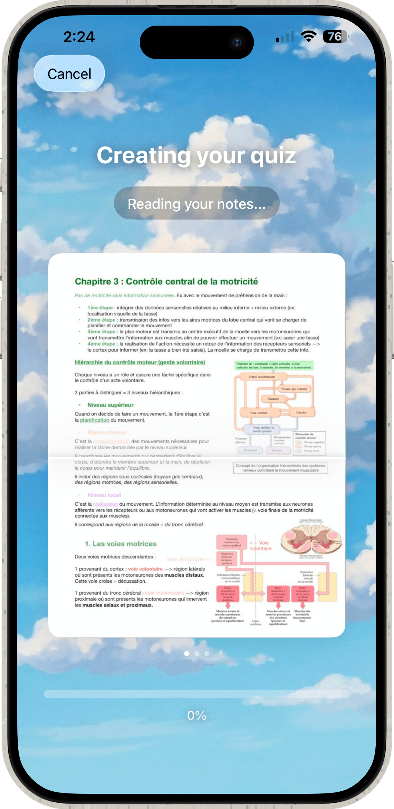 SnapQuiz app screen